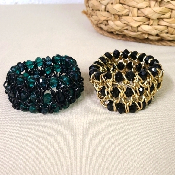 - 2 Metal and Bead Bracelets - Picture 5 of 5